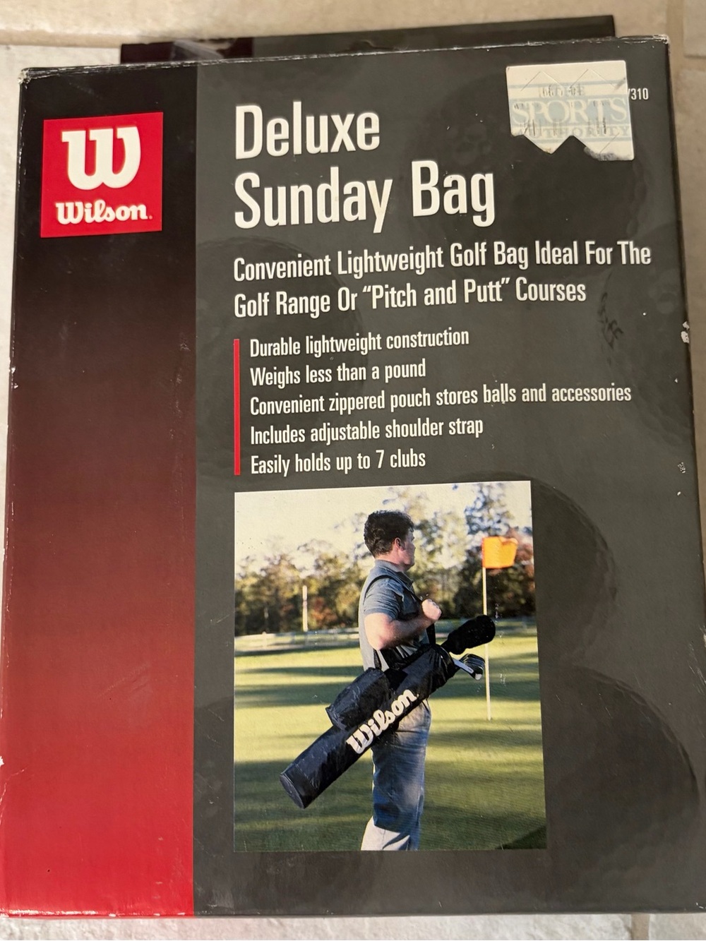 Wilson Black and White Deluxe Sunday Golf Carry Bag